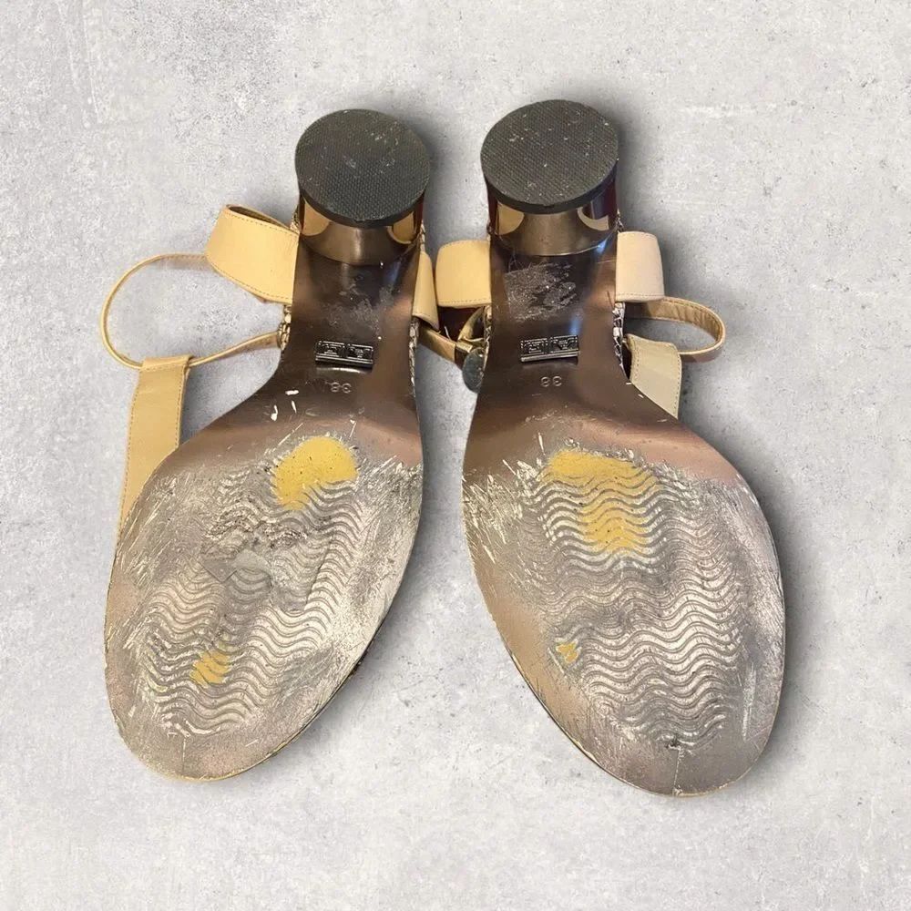 Adolfo Dominguez Snake Chain Thong Sandals 38 7.5 - Picture 5 of 6